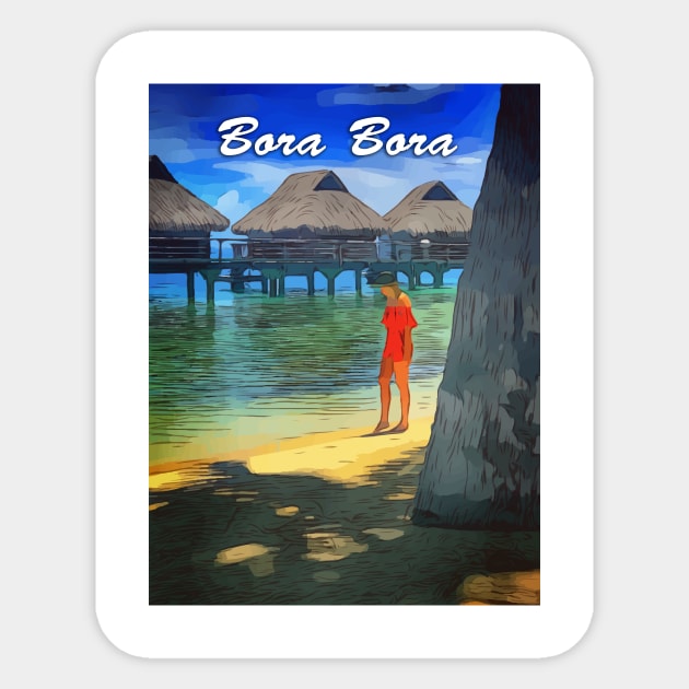 Bora Bora Sticker by WelshDesigns